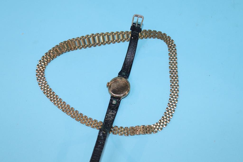 A 9ct gold necklace, 26.4 gram and a 9ct ladies watch - Image 2 of 2
