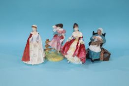 Four Royal Doulton figures