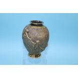 A bronze Japanese vase, 15.5cm height x 11cm width approx.