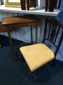 A Nursing chair and an Edwardian occasional table