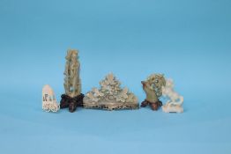 Oriental soapstone carvings etc.