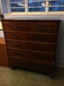 A 19th century mahogany straight front chest of drawers, 116cm width