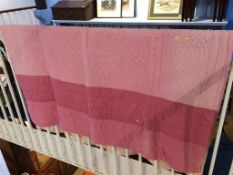 A pale pink Durham quilt