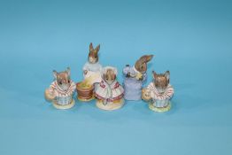 Five Royal Albert Beatrix Potter figures