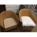Two wicker chairs