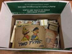 A quantity of cigarette / trade cards and 'The Two Types' By Jon