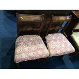 A pair of 19th century mahogany single chairs