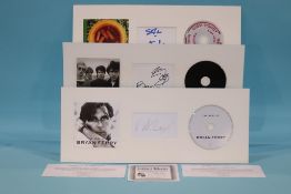 Autographs; Limp Bizkit-Fred Durst, Bryan Ferry, U2 (3)