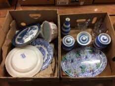 Two boxes of assorted china to include T. and G. Green etc.