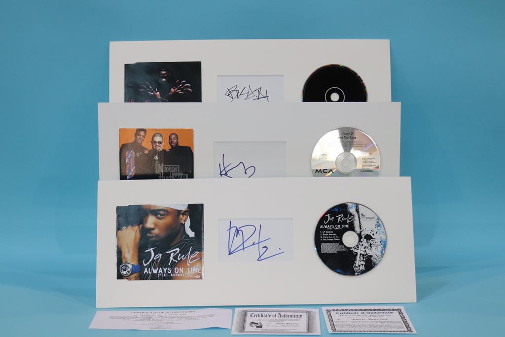 Autographs; Ja Rule, Heavy D, Busta Rhymes (3)