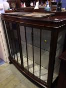 A mahogany china cabinet