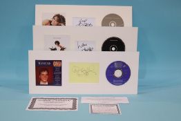 Autographs; Brian Hyland, M People, Janet Jackson (3)