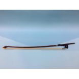 A double bass bow, stamped Alfred Knoll, 76cm length
