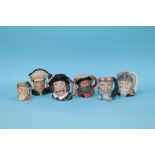 Six Royal Doulton Character jugs