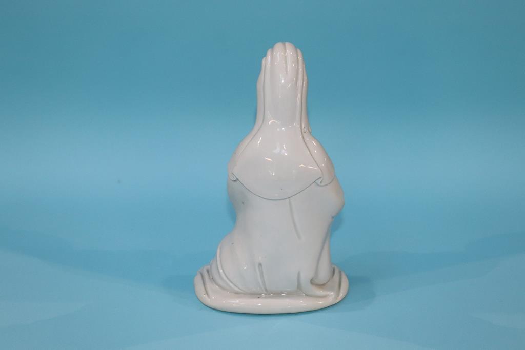 A Blanc de Chine figure, 26cm height x 15cm width approx. - Image 2 of 3
