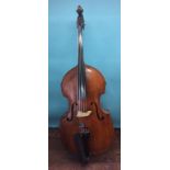 A double bass by Reinhold Herold, with John Bedingfield repair label