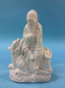 A Blanc de Chine figure, 19.5cm height x 13cm width approx.