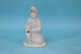 A Blanc de Chine figure, 26cm height x 15cm width approx.