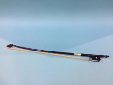 A double bass bow, stamped Werner, 67.5cm length