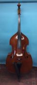 A double bass by EM Pollmann, stamped and labelled, bears date 1973