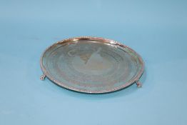 A silver salver, Edward Ker Reid, London, 1882, 12 oz