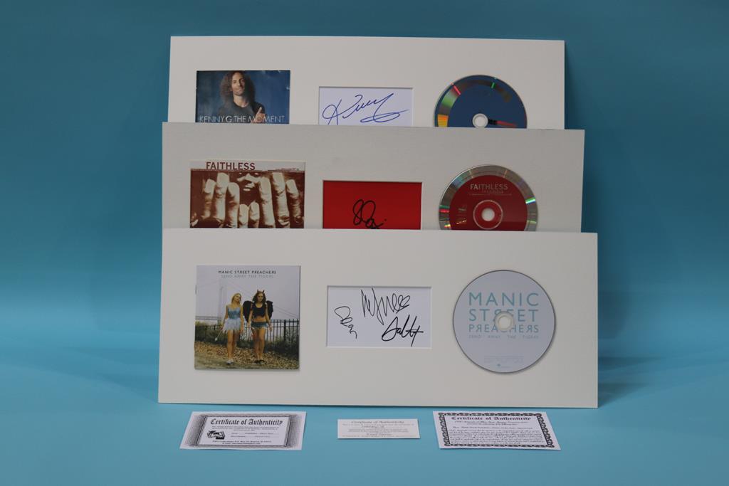 Autographs; Kenny G, Manic Street Preachers, Faithless (3)