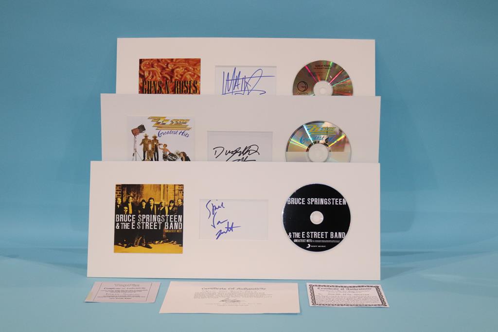 Autographs; Stevie Van Zandt, ZZ Top, Guns'n Roses (3)