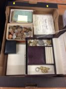 Assorted coins and costume jewellery