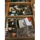 Two boxes of lead soldiers etc.