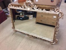 A gilt framed mirror, 110cm wide x 88cm long