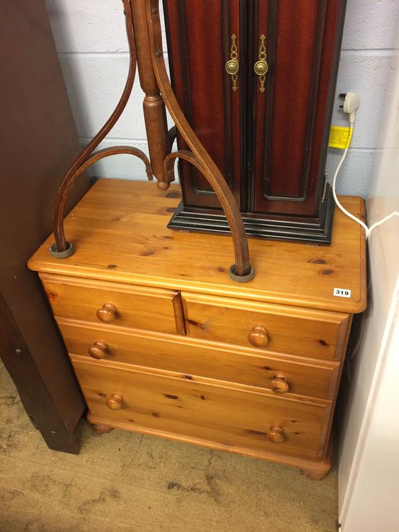 A pine chest of drawers, coat stand etc. - Image 3 of 3