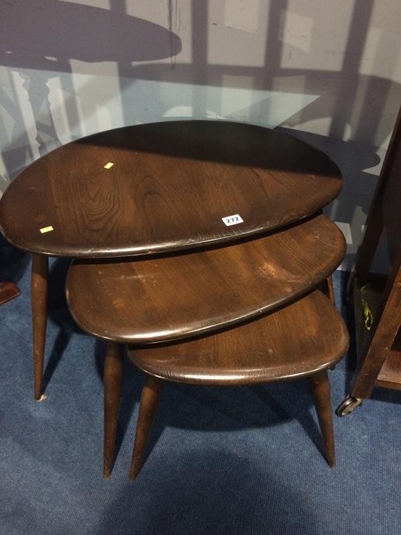 An Ercol 'Pebble' nest of tables