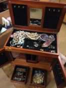 A Jewellery box and contents