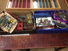 Two trays, to include Vintage Meccano etc.