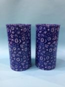 A pair of Losolware blue and white vases