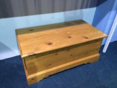 A pine blanket box