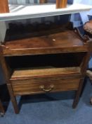 A 19th century mahogany bedside cabinet, with single drawer