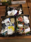 Three boxes of costume jewellery