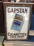 An enamel sign 'Capstan Cigarettes'