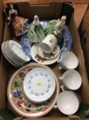 A tray of assorted, to include Royal Doulton figures etc.