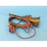 A copper and brass bugle 'Argyle and Sutherland'