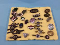 A collection of thirty badges