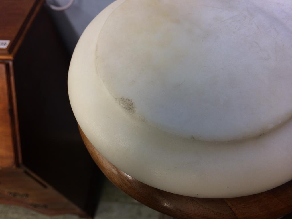 A Victorian marble top walnut three door side cabinet, the white marble top below three glazed - Image 17 of 25