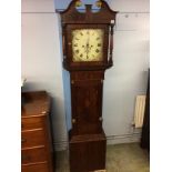 A 19th century long case clock by Thomas Baker of Devises, with painted dial and eight-day