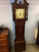 A 19th century long case clock by Thomas Baker of Devises, with painted dial and eight-day