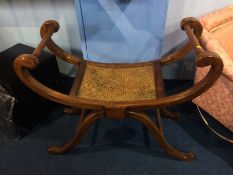 An Oriental hardwood stool