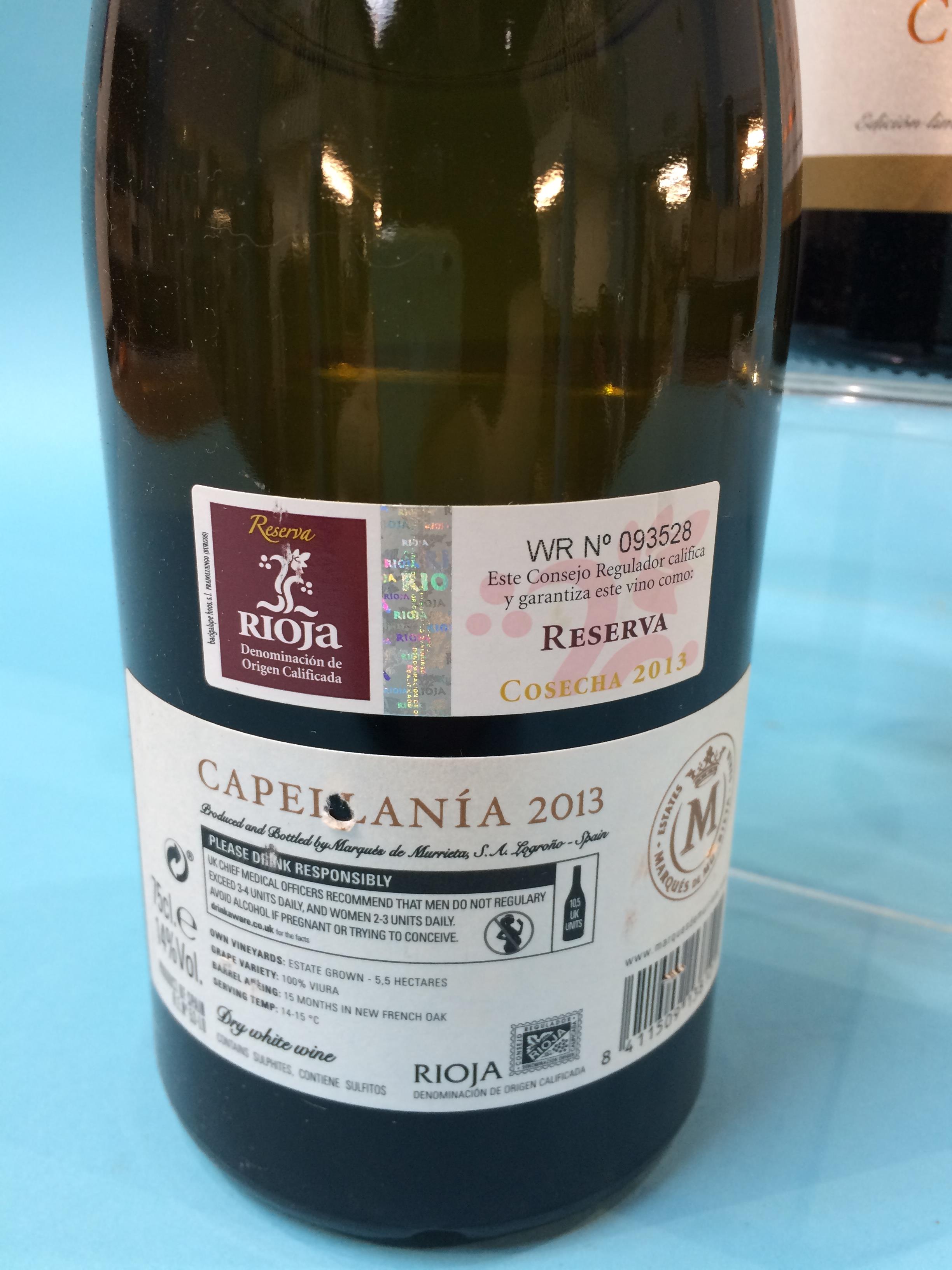 Capellania, 2013, Marques De Murrieta, Rioja (7 bottles) - Image 3 of 4