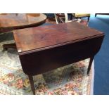 A 19th century mahogany Pembroke table, with single drawer