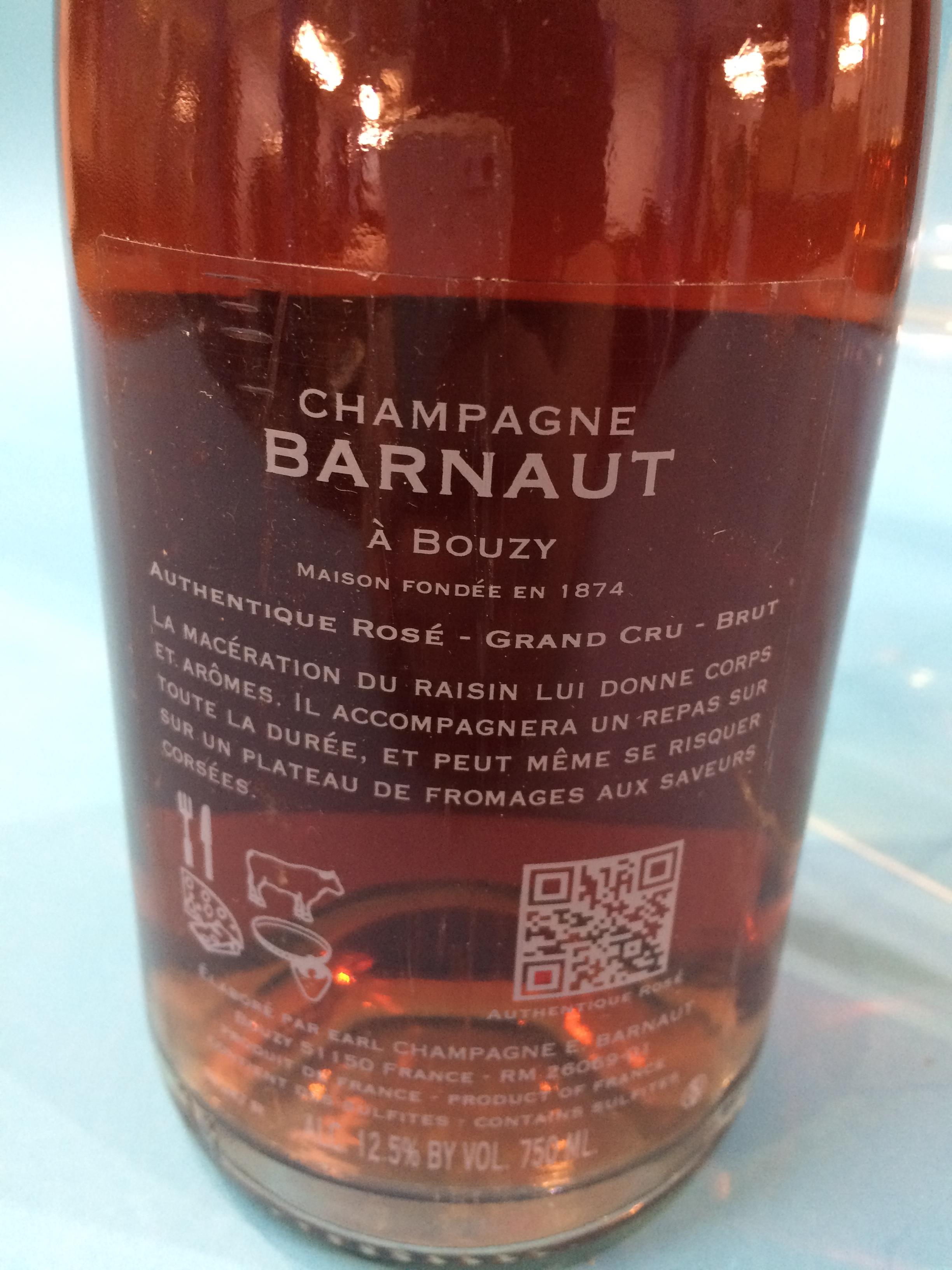 Barnaut Champagne, Authentique Rose Brut Vin De Gastronomie, Grand Cru (6 bottles) - Image 3 of 4