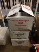 Veuve Monsigny Champagne, Brut and Rose (17 bottles)